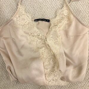 Abercrombie Satin Lace Body Suit (Size: S)
